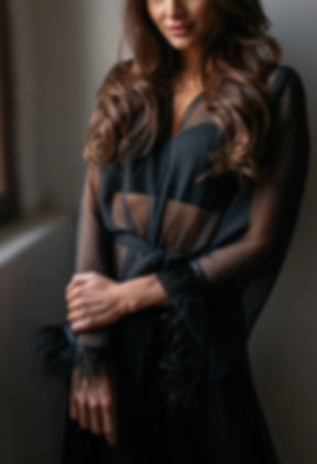 Dlouhý dámský župan z lehkého šifonu