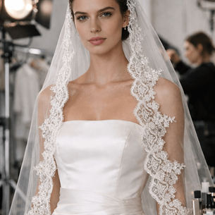 Nevěsta ve svatebním závoji