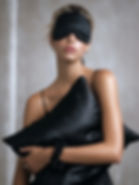 Hedvábný povlak na polštář černý