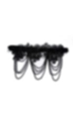 Elegantní krajkový podvazek s výrazným kovovým zdobením